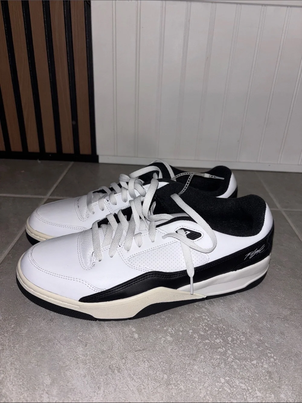Jordan Low-Top Sneakers in White and Black